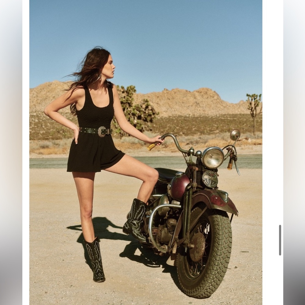 Free People Black Romper